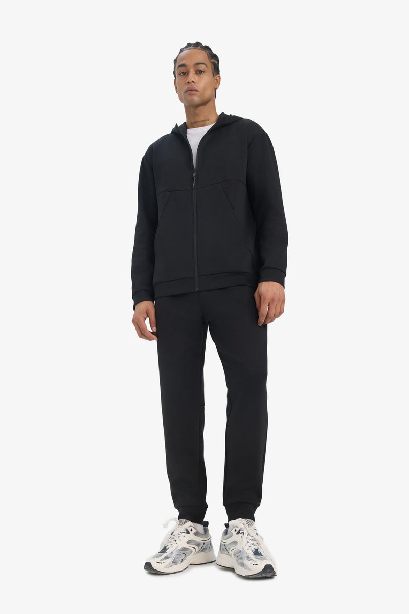 DeFacto Black Man DeFactoFit Slim Fit Standard Leg Scuba Fabric Jogger Sweatpants Casual - Image 3